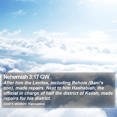 Nehemiah 3:17 GW Bible Verse Image