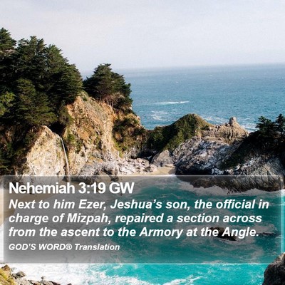 Nehemiah 3:19 GW Bible Verse Image