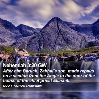 Nehemiah 3:20 GW Bible Verse Image
