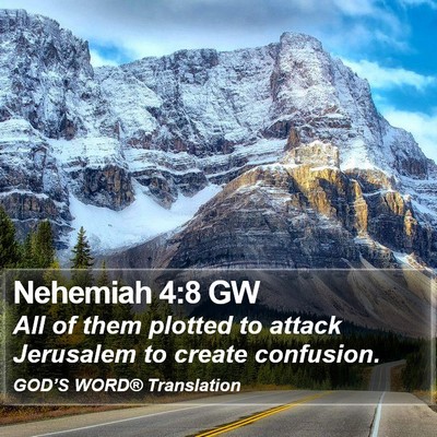 Nehemiah 4:8 GW Bible Verse Image