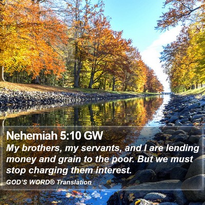 Nehemiah 5:10 GW Bible Verse Image