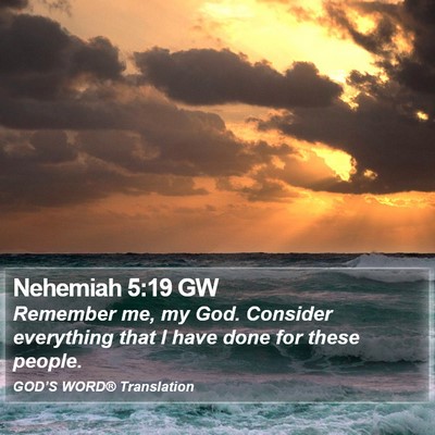 Nehemiah 5:19 GW Bible Verse Image