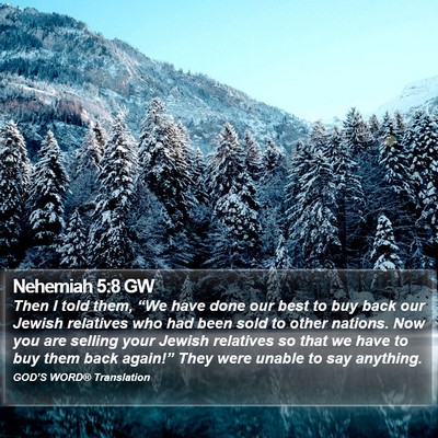 Nehemiah 5:8 GW Bible Verse Image