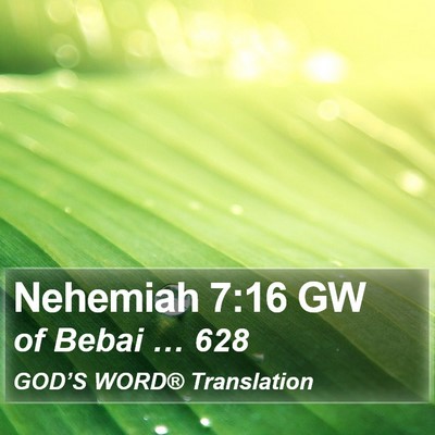 Nehemiah 7:16 GW Bible Verse Image