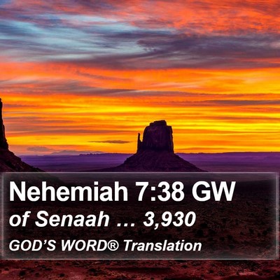 Nehemiah 7:38 GW Bible Verse Image