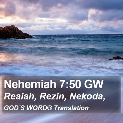Nehemiah 7:50 GW Bible Verse Image