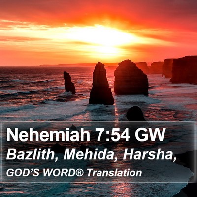 Nehemiah 7:54 GW Bible Verse Image