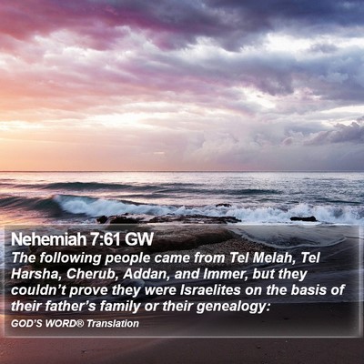 Nehemiah 7:61 GW Bible Verse Image