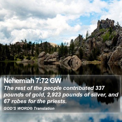Nehemiah 7:72 GW Bible Verse Image