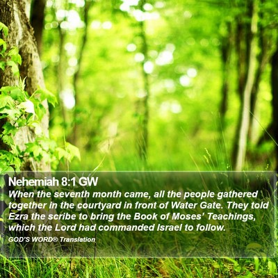 Nehemiah 8:1 GW Bible Verse Image