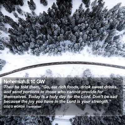 Nehemiah 8:10 GW Bible Verse Image