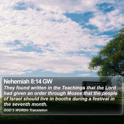 Nehemiah 8:14 GW Bible Verse Image