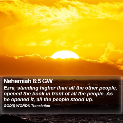 Nehemiah 8:5 GW Bible Verse Image