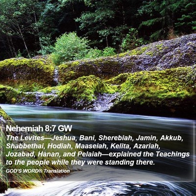 Nehemiah 8:7 GW Bible Verse Image