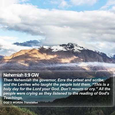 Nehemiah 8:9 GW Bible Verse Image