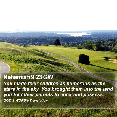 Nehemiah 9:23 GW Bible Verse Image