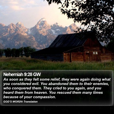 Nehemiah 9:28 GW Bible Verse Image