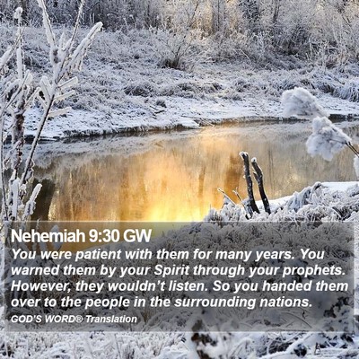 Nehemiah 9:30 GW Bible Verse Image
