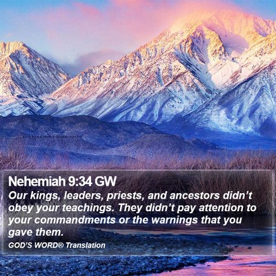 Nehemiah 9:34 GW Bible Verse Image