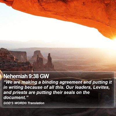 Nehemiah 9:38 GW Bible Verse Image
