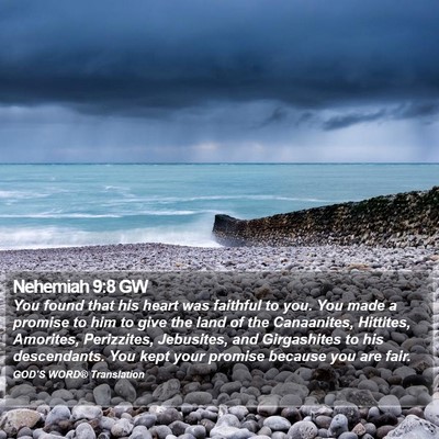 Nehemiah 9:8 GW Bible Verse Image