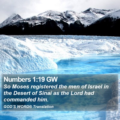 Numbers 1:19 GW Bible Verse Image