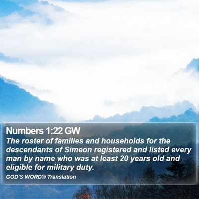 Numbers 1:22 GW Bible Verse Image