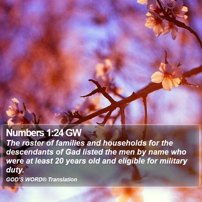 Numbers 1:24 GW Bible Verse Image