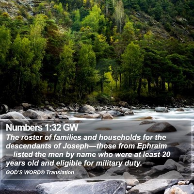 Numbers 1:32 GW Bible Verse Image