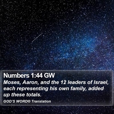 Numbers 1:44 GW Bible Verse Image