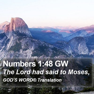 Numbers 1:48 GW Bible Verse Image