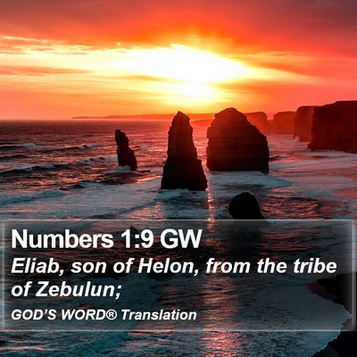Numbers 1:9 GW Bible Verse Image