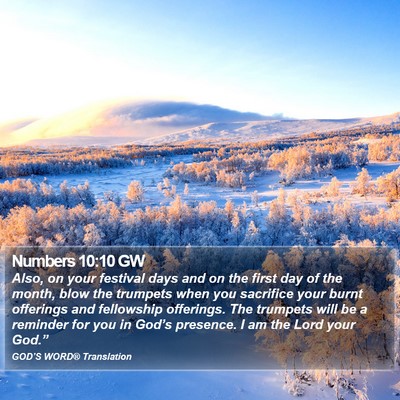 Numbers 10:10 GW Bible Verse Image
