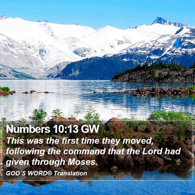Numbers 10:13 GW Bible Verse Image
