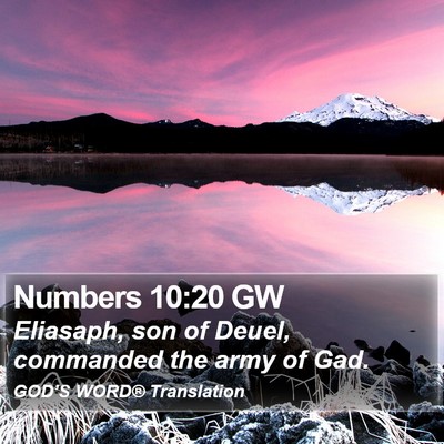 Numbers 10:20 GW Bible Verse Image