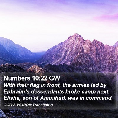 Numbers 10:22 GW Bible Verse Image