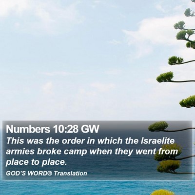 Numbers 10:28 GW Bible Verse Image