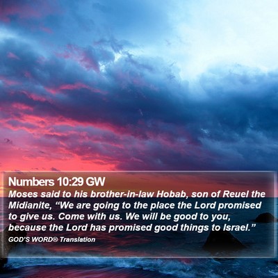 Numbers 10:29 GW Bible Verse Image