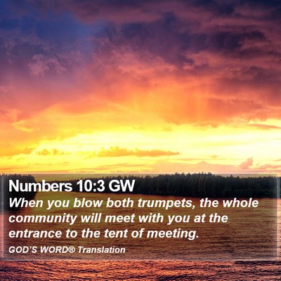 Numbers 10:3 GW Bible Verse Image