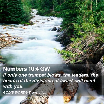 Numbers 10:4 GW Bible Verse Image