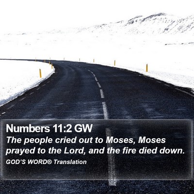 Numbers 11:2 GW Bible Verse Image