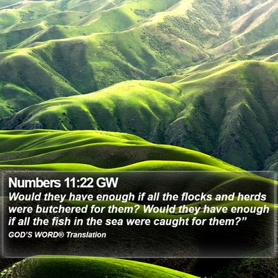Numbers 11:22 GW Bible Verse Image