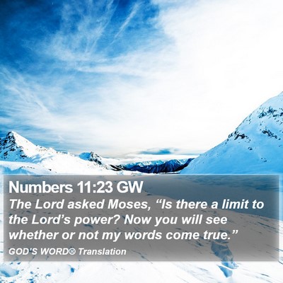 Numbers 11:23 GW Bible Verse Image