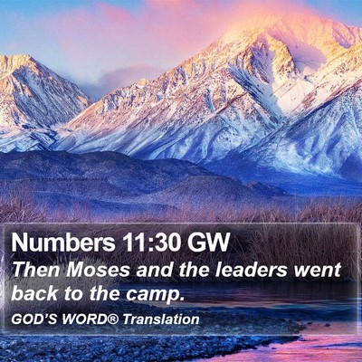 Numbers 11:30 GW Bible Verse Image