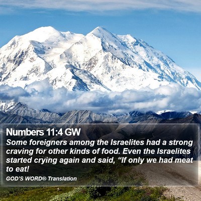 Numbers 11:4 GW Bible Verse Image