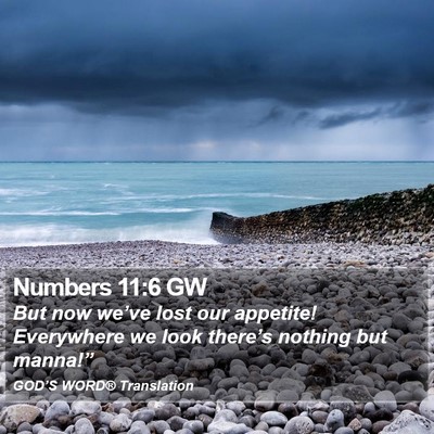 Numbers 11:6 GW Bible Verse Image