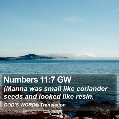 Numbers 11:7 GW Bible Verse Image