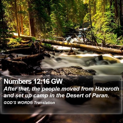 Numbers 12:16 GW Bible Verse Image