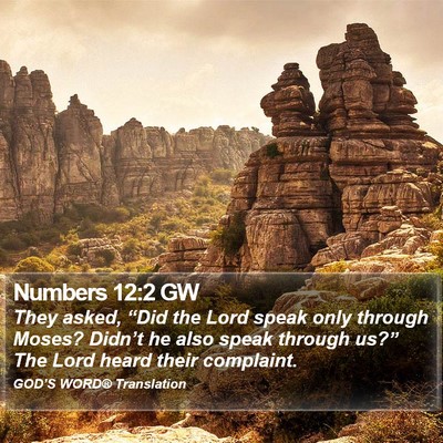 Numbers 12:2 GW Bible Verse Image