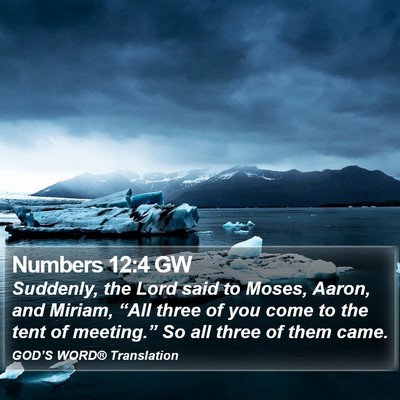 Numbers 12:4 GW Bible Verse Image